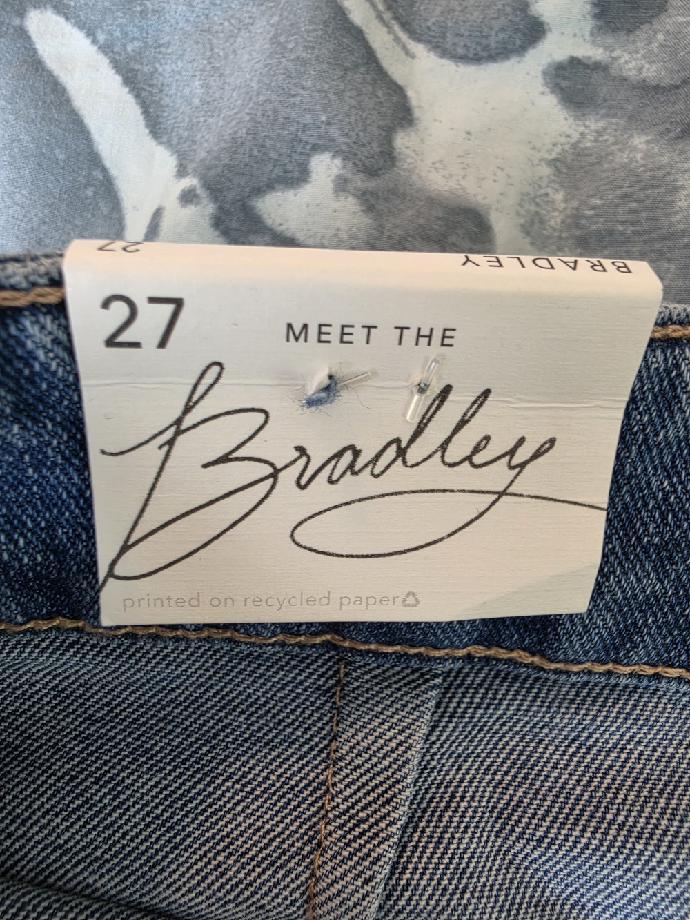 NWT. Z Supply Denim Bradley Stretch Wide Leg Jeans - Blue - Picture 7 of 7